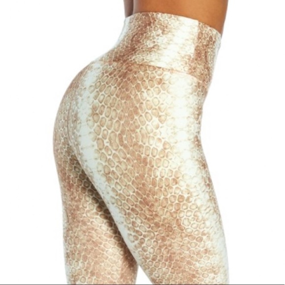 Jessica Simpson Brown Snake-Print Contender Lux 25'' Ankle Leggings Size S - Picture 4 of 4